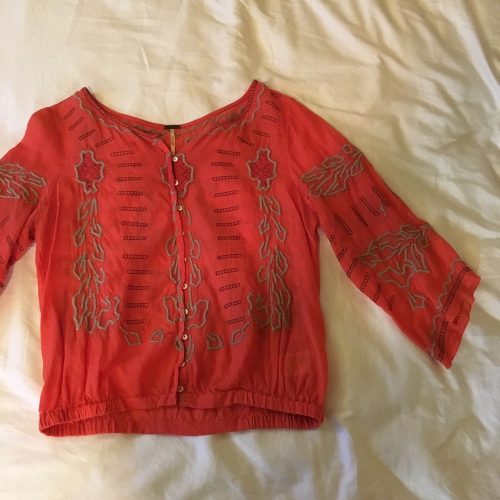 Free People embroidered blouse